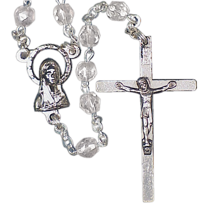 Aurora Borealis Bead First Communion Rosary