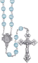 White Cats Eye Rosary