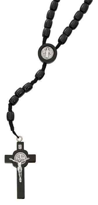 Black Wood St. Benedict Rosary