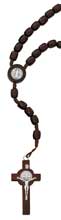 Dark Brown Wood St. Benedict Rosary