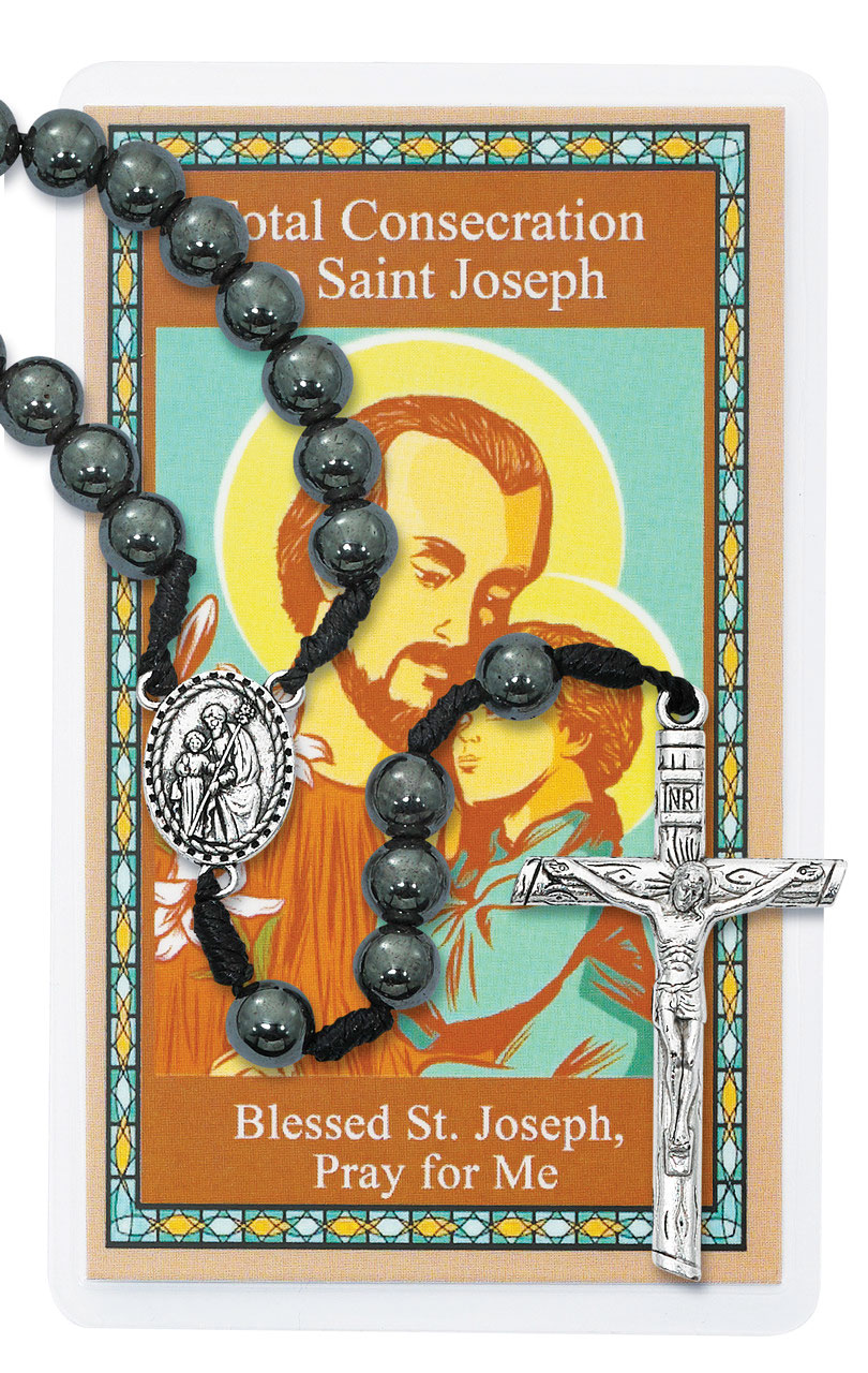 88mm Hematite Consecration St Joesph