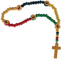 Multi-color Kiddie Wood Rosary