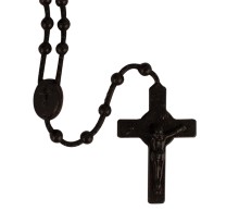 Black Flexible Silicon Rosary