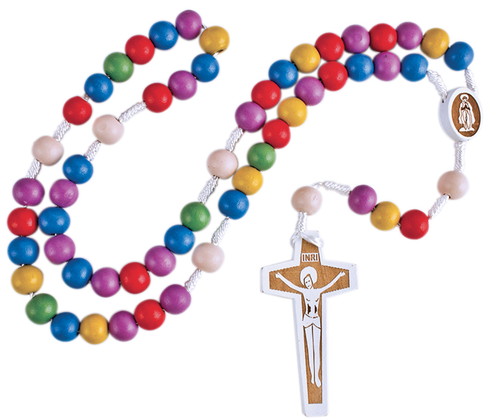 Child Colored Wood Rosary