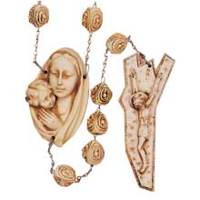 Antiqued Alabaster Wall Rosary