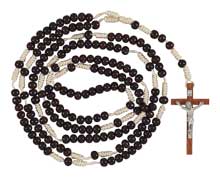 Large Dark Brown Wood Wall Rosary