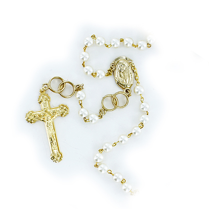 Gold and Pearl Wedding Rosary