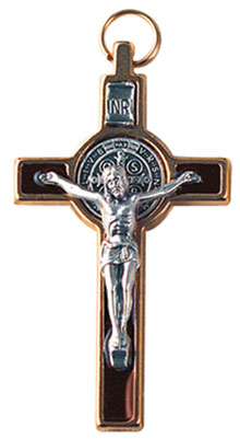 3" St. Benedict Brown Crucifix