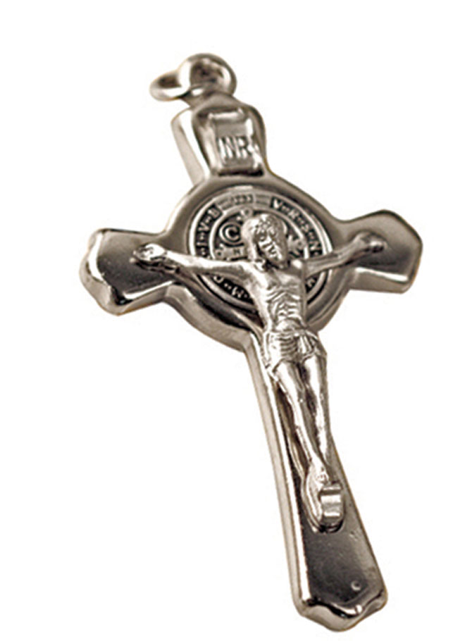 3" St. Benedict Silver Crucifix