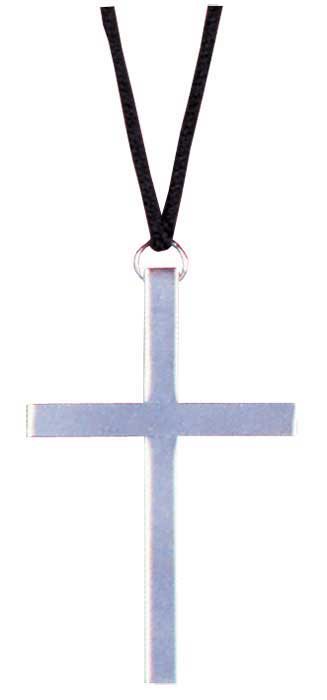 4" Silver Cross Pendant