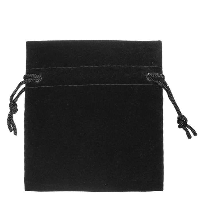 Black Rosary Pouch Faux Suede