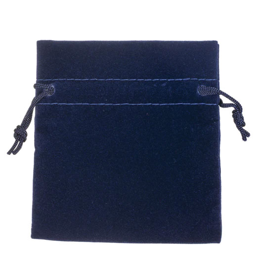 Navy Blue Rosary Pouch Faux Suede