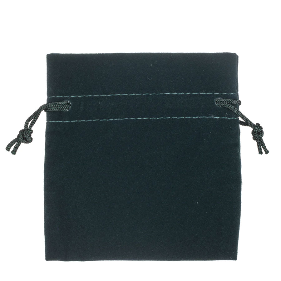 Pine Green Rosary Pouch Faux Suede