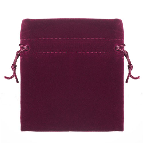 Burgundy Rosary Pouch Faux Suede