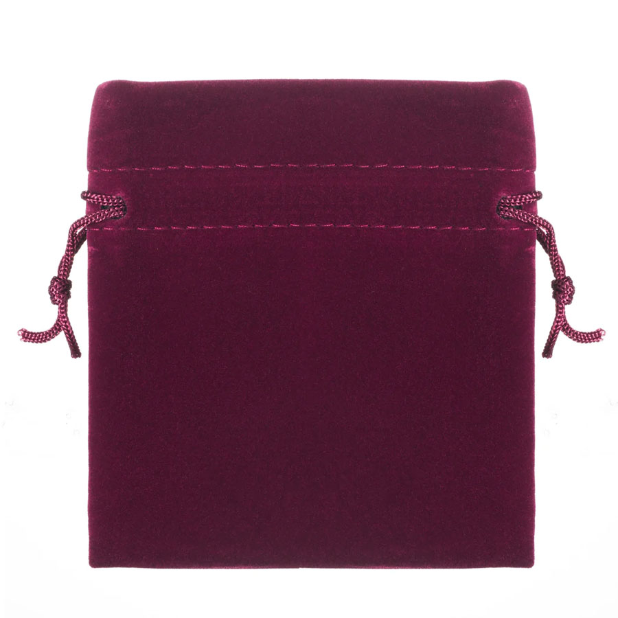 Burgundy Rosary Pouch Faux Suede