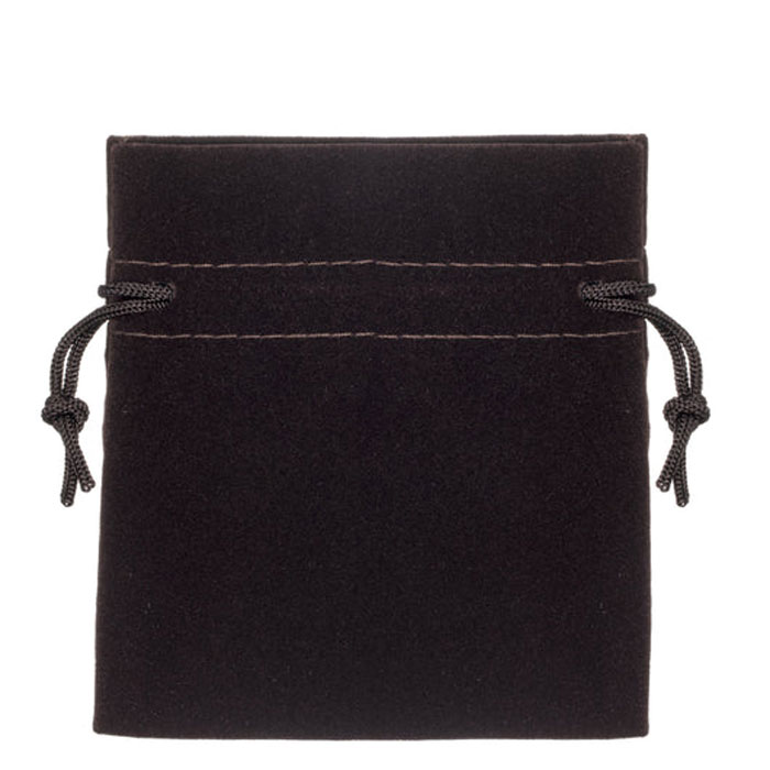 Brown Rosary Pouch Faux Suede