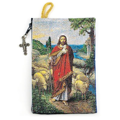 Jesus The Good Shepherd Rosary Pouch