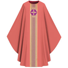Rose Pius Chasuble with Cross