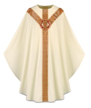 White Chasuble w/ Cross Emblem