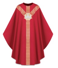 Red Chasuble w/ Holy Spirit Emblem