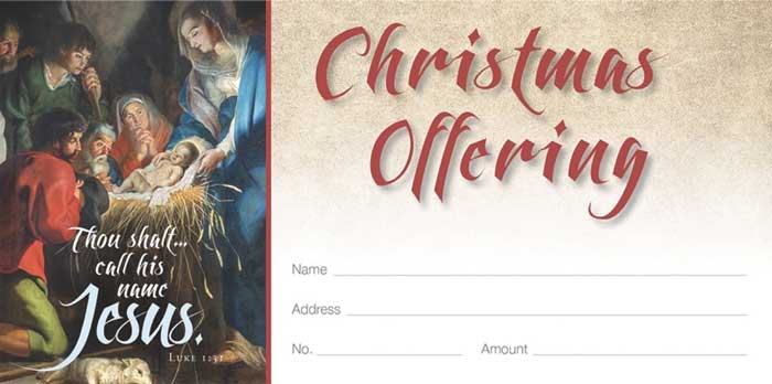 Christmas Offering Envelope, 3 1/8" x 6 1/4"