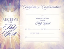 Receive the Holy Spirit Confirmation Certificate