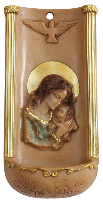 Madonna and Child Holy Water Font