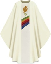 Chasuble with Dove and Rainbow Design
