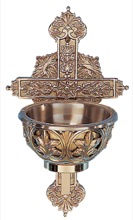 Bronze Wall Holy Water Font