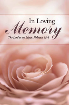 Funeral In Loving Memory Bulletin