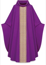PURPLE BRUGIA CHASUBLE W/GOLD