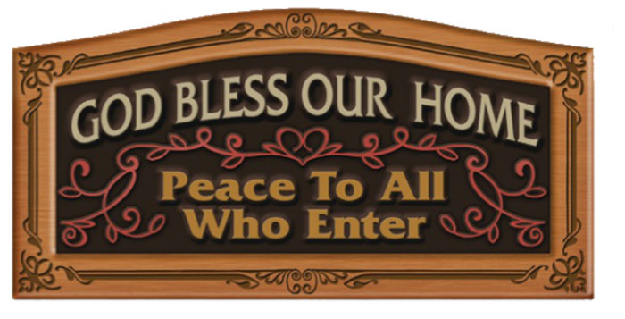 God Bless This Home Resin Plaque