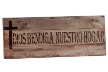 Spanish God Bless This Home Plaque