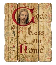 God Bless Our Home Wooden Plaque