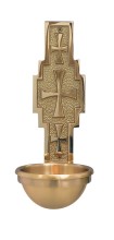Satin Bronze 3 Cross Holy Water Font