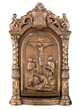 CRUCIFIXION TABERNACLE GOLD-