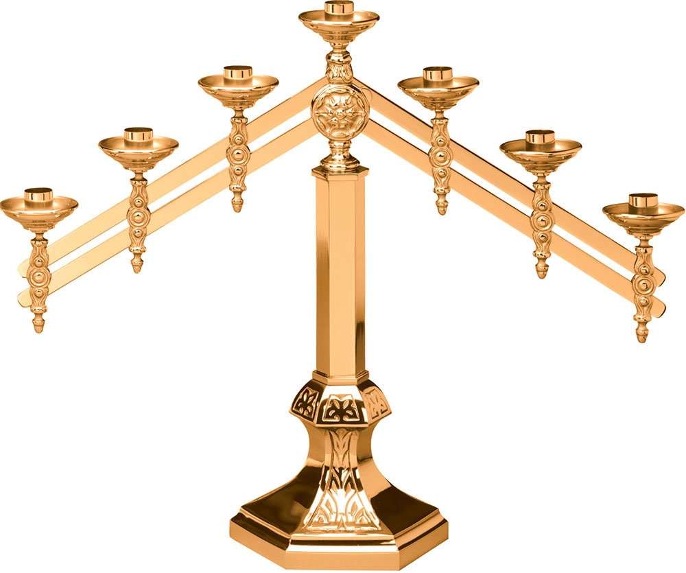 Bronze Adjustable Altar Candelabra
