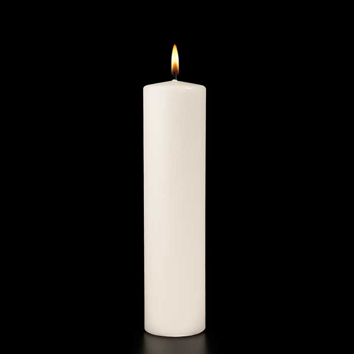 Ceremonial White Pillar Candle