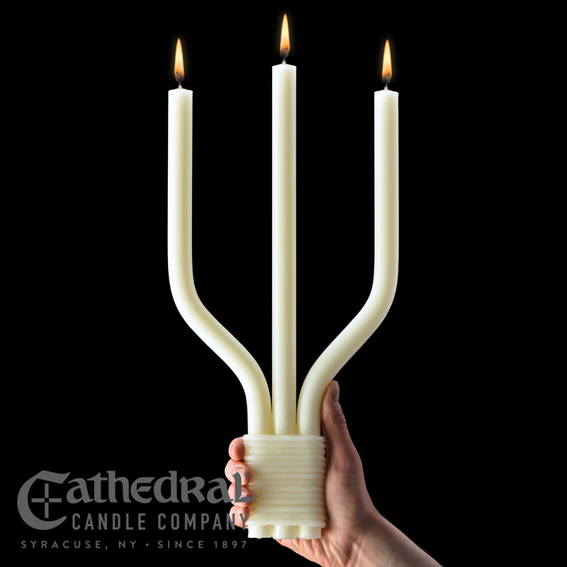 Plain Greek Orthodox Triple Candle