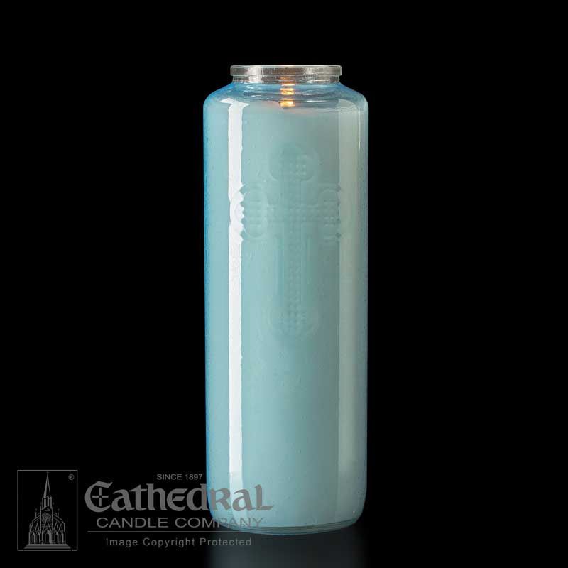 Marial Blue 6 Day Devotional Candle