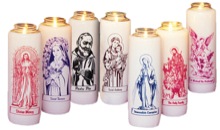 6 Day Glass Patron Saint Candles