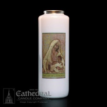 Our Lady of Cestochowa Full Color Bottleneck Candle