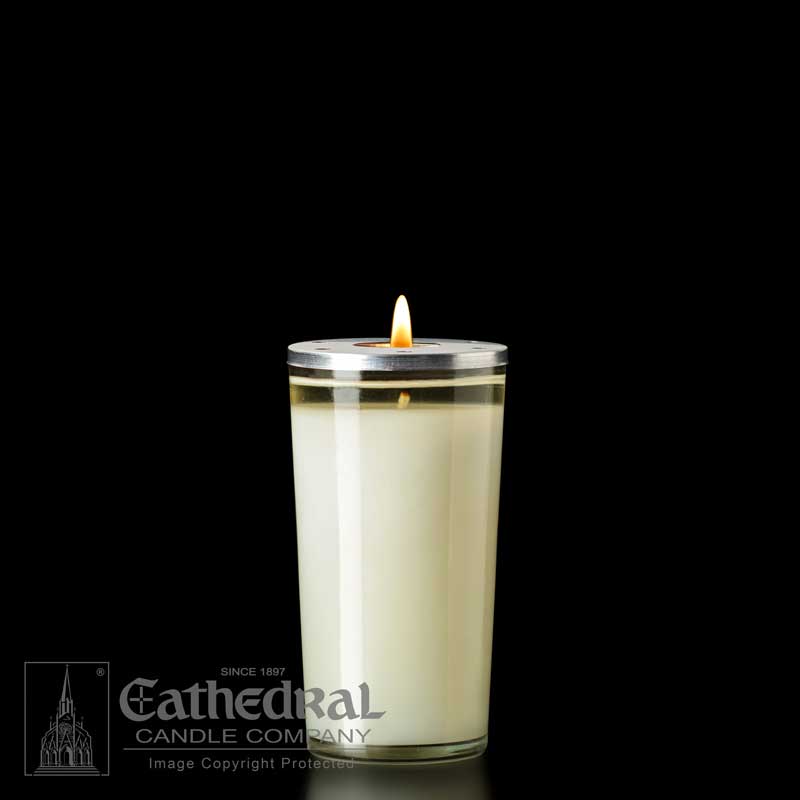 72 Hour Glass Devotional Candle - Crystal