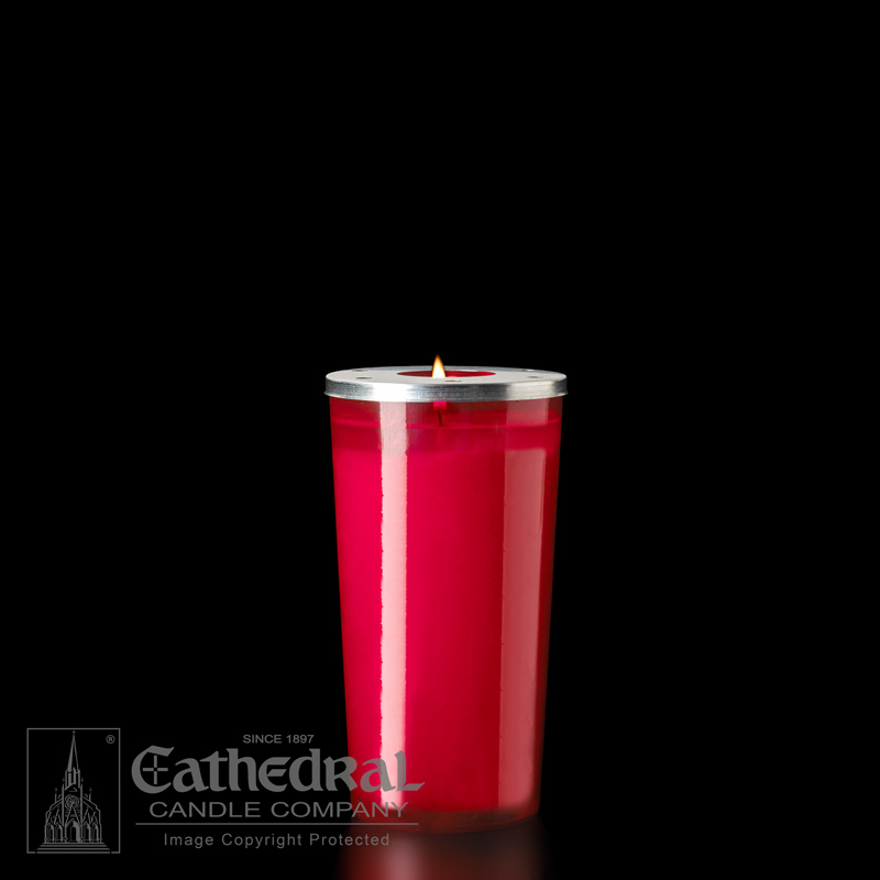 72 Hour Glass Devotional Candle - Ruby