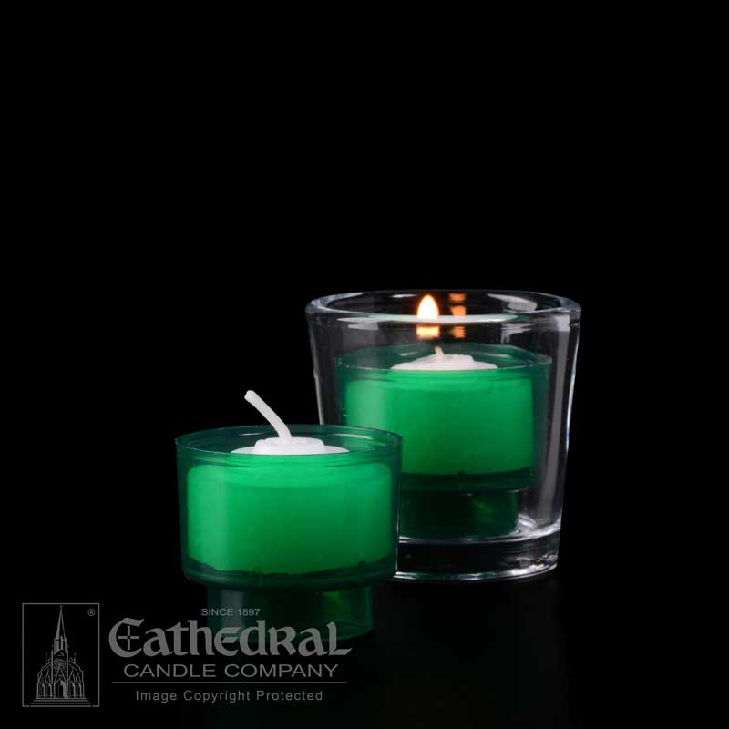 Green Disposable Plastic Votive Candle