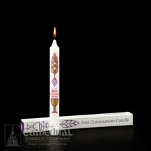 First Communion Candle 7/8" X 8"
