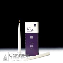 12" Plain White Taper Candle