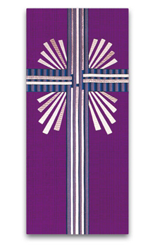 Lenten Cross Purple Banner Tapestry