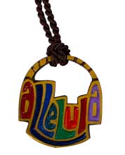 Alleluia Pendant on 30" Cord