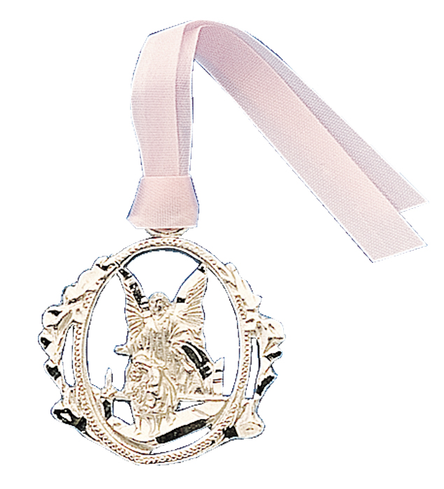 Pink Ribbon Guardian Angel Medal